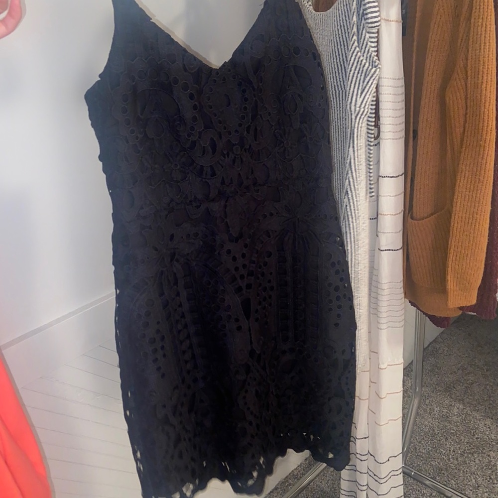 black lace lulus dress